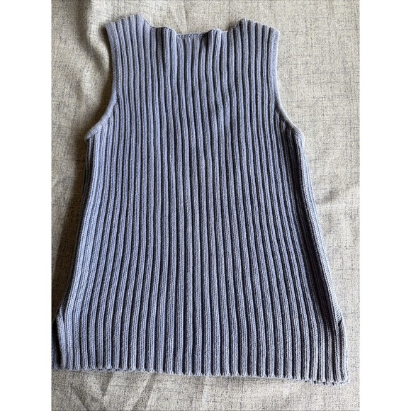 VTG Ralph Lauren Polo Jeans USA Flag Lilac Boat Neck Sz M Ribbed Sweater Vest - Picture 5 of 10